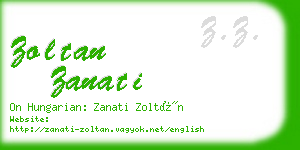 zoltan zanati business card